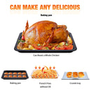 GEEK CHEF 1400W Air Fryer 10QT Large Capacity Oil-Free Stainless Steel 4 Slice Countertop Toaster Oven