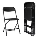 GAOMON 5pcs Folding Chair Plastic Portable Stackable Patio Stool Black