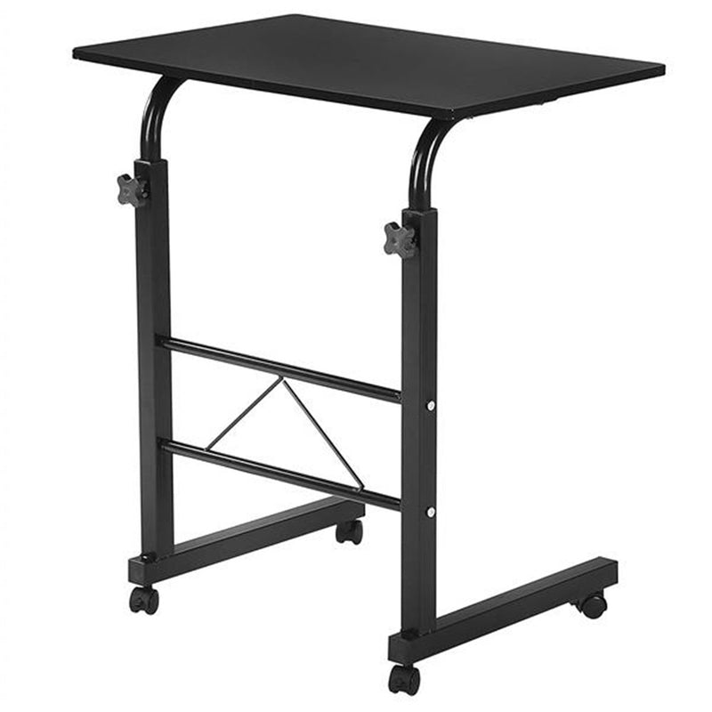 AMYOVE Side Table Height Adjustable Coffee Snack Table Black