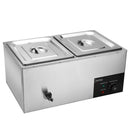 ZOKOP 10.6QT/10L 2 Cells Bain Marie Food Warmer XTC1P-1/2 110V 600W Silver