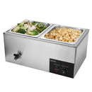 ZOKOP 10.6QT/10L 2 Cells Bain Marie Food Warmer XTC1P-1/2 110V 600W Silver