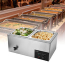ZOKOP 10.6QT/10L 2 Cells Bain Marie Food Warmer XTC1P-1/2 110V 600W Silver