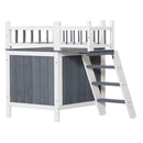 GAOMON 730*530*660cm Pet House Cat Dog Kennel With Open Door Top Fence