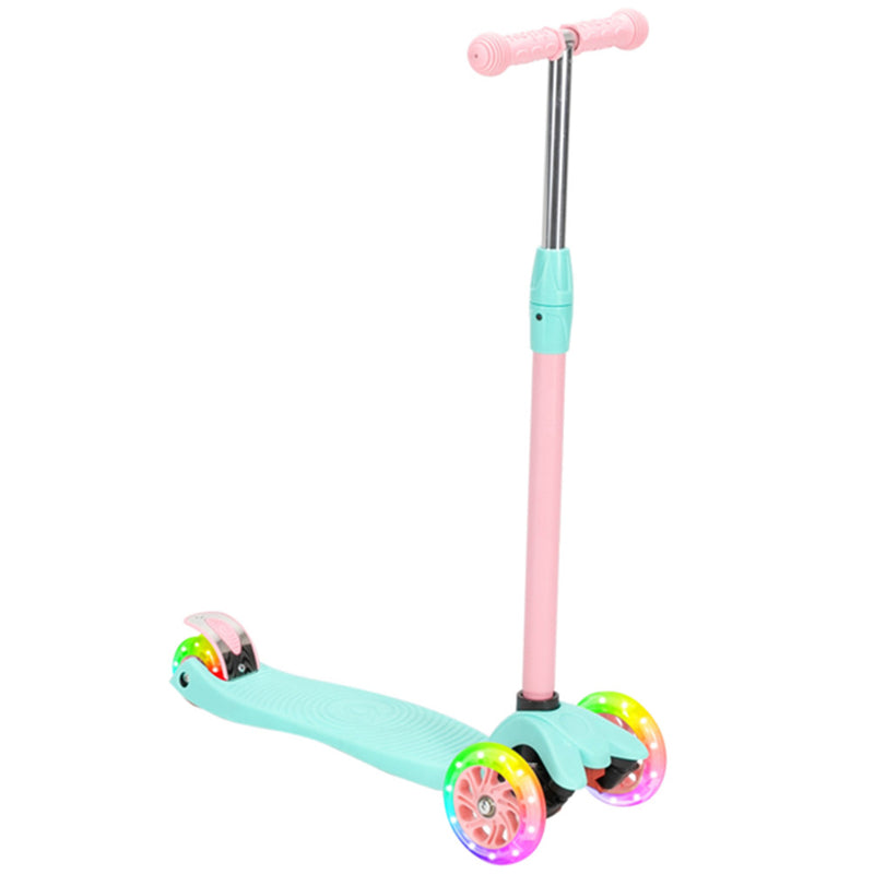 YIWA Toddlers Scooter Non-foldable 3-speed Adjustment Scooter Blue Pink