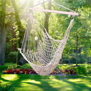 GAOMON Hanging Chair Sky Chair Swing for Indoor Outdoor Garden Yard Beige