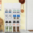 GAOMON 2 Rows 7-tier 14 Grids Shoe Rack Organizer 40x30cm Cube Shoe Cabinet 72x32x122cm White
