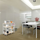 GAOMON 4-layer Microwave Oven Rack Floor-standing White Maple