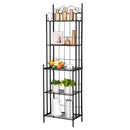 GAOMON 5-tier Storage Rack Top Bathroom Storage Shelf Black