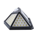 GAOMON 100led Solar Wall Lights Waterproof Motion Sensor Light Black