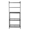 RONSHIN 4-tier Kitchen Shelf with Wire Mesh Storage Rack Black