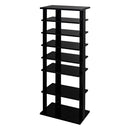 GAOMON 7-layer Wooden Shoe Rack Storage Mount Household Furniture Room Organizer Black