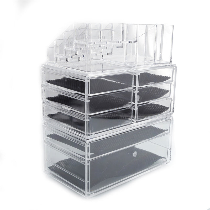 RONSHIN 3pcs/set Transparent Cosmetic Storage Rack Transparent