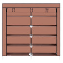 GAOMON 7 Layers 14 Grids Shoe Rack Portable Shoe Cabinet Brown