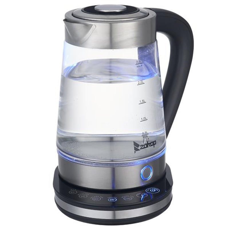 ZOKOP 2.5L Electric Glass Kettle Fast Boiling Water Heater