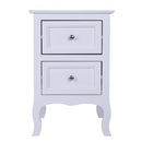 GAOMON Nightstand with 2 Drawer Side End Wood Bedside Tables White