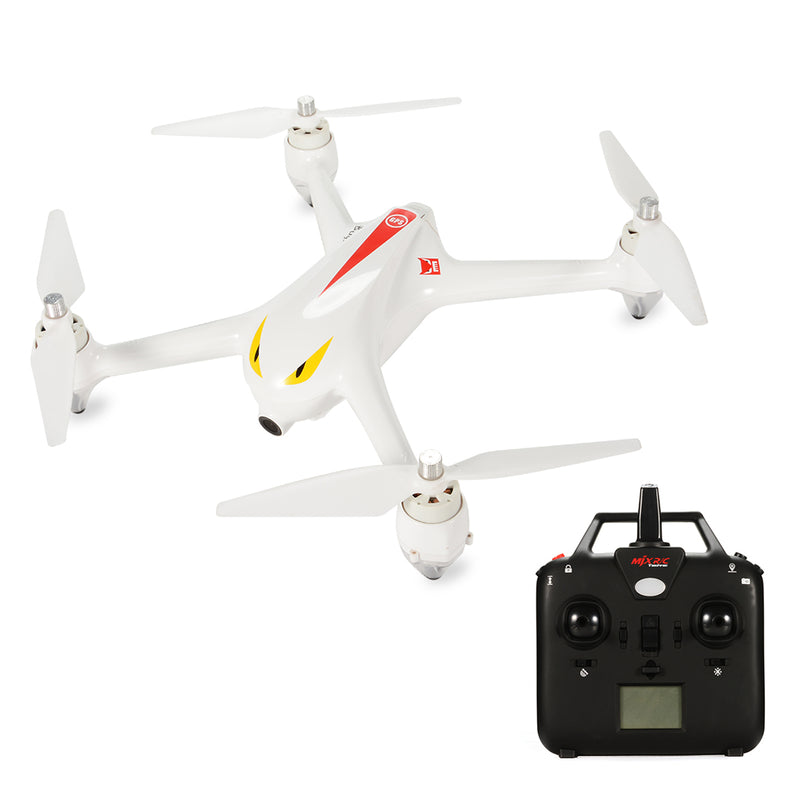 RCTOWN MJX B2C 1080P Camera RC Drone Brushless Motor Quadcopter White US Plug