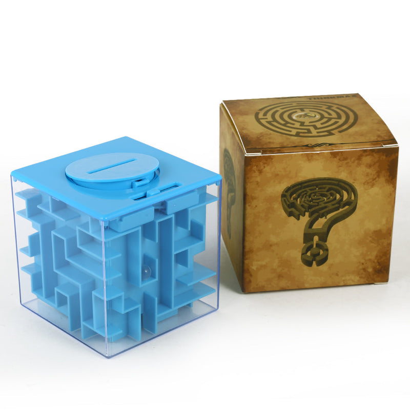 WHIZMAX Kids Money Saving Puzzle Maze Box Blue