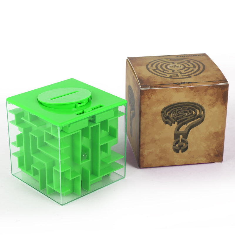 THINKMAX Kids Money Saving Puzzle Maze Box Green