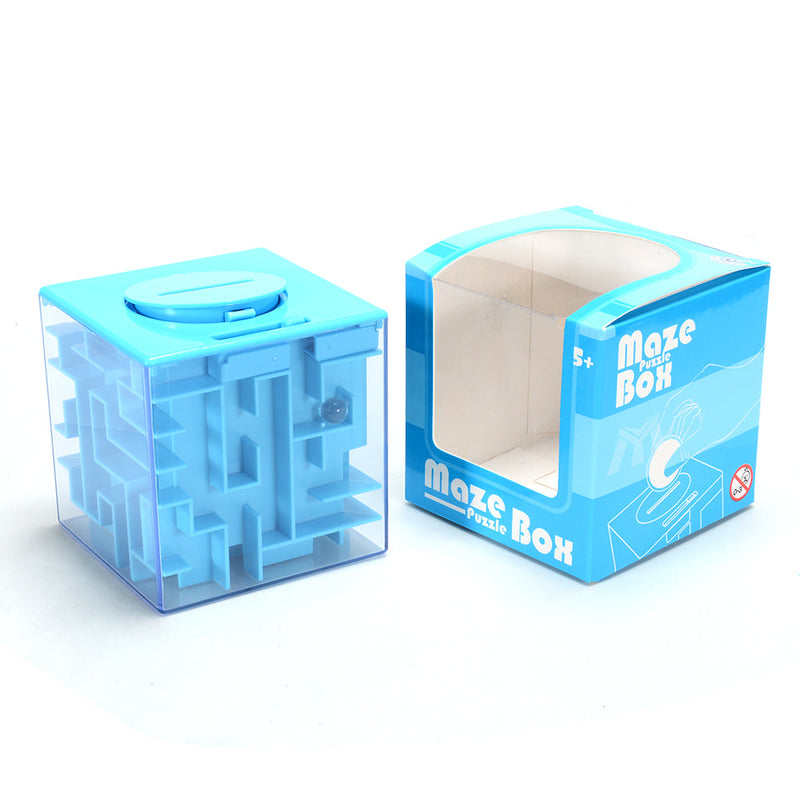 WHIZMAX Maze Puzzle Money Box Money Saving Box Blue