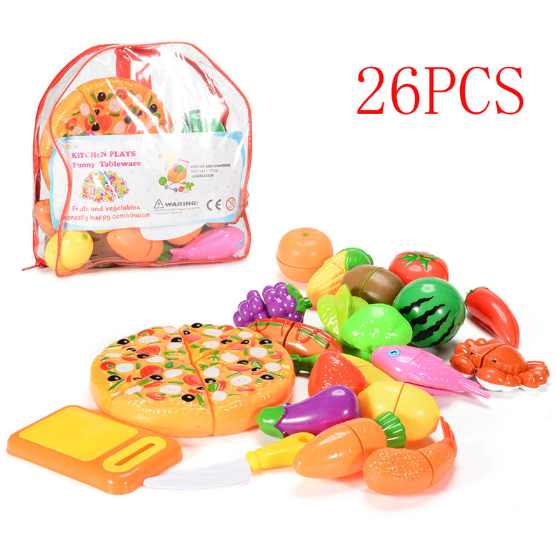 YIWA 26pcs Pretend Play Food Set for Kids Toys Playset