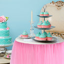 GAOMON Romantic Table Skirts Wedding Party Birthday Supply White