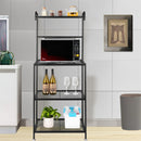 GAOMON 4-tier Kitchen Shelf with Wire Mesh Storage Rack Black