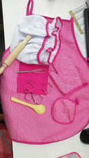 GAOMON 11pcs Kids Cooking Kitchen Role Pretend Stripe Red Toy