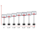 GAOMON Basketball Hoop Portable Removable Transparent Backboard Basketball Stand Black