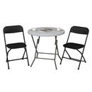 GAOMON 5pcs Folding Chair Plastic Portable Stackable Patio Stool White