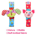 GAOMON Baby Rattle Set 4Pcs Wrist Rattle and Socks Toys Set Pig and Puppy
