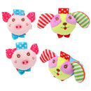 GAOMON Baby Rattle Set 4Pcs Wrist Rattle and Socks Toys Set Pig and Puppy