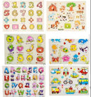 GAOMON 6pcs Kids Wooden Peg Puzzles Board Toy Set