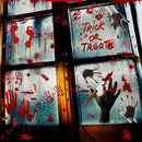 GAOMON Halloween Decoration Bloody Handprints Footprints Pattern Wall Stickers