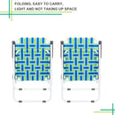 GAOMON 2pcs Strip Beach Chair 120kg Folding Beach Seat Chair Blue