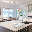 GAOMON 2-Tier Dish Drying  Rack Rust-proof Dish Rack Utensil Holder Silver