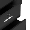 GAOMON Salon Locker Cabinet Storage Cart Hair Dryer Rack Drawer Black