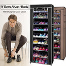 GAOMON Non-woven 9 Tier Shoe Rack Shoe Shelf Storage Closet Organizer Cabinet