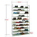 GAOMON 10 Layers Shoe Rack 100cm Household Portable GREY