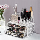 GAOMON 2pcs/set Plastic Cosmetic Box Makeup Case 3-drawer Transparent