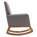 GAOMON Rocking Chair Retro Lounge Chair Relax Chair with Cushion Light Grey