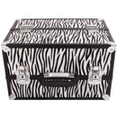 GAOMON Portable Cosmetic Case White Zebra Pattern Makeup Jewelry Box