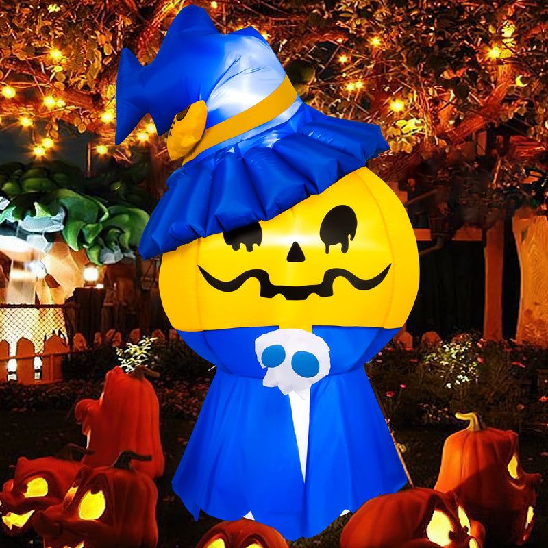 WHIZMAX 5ft Halloween Decorations Outdoor Inflatable Mr.Pumpkin