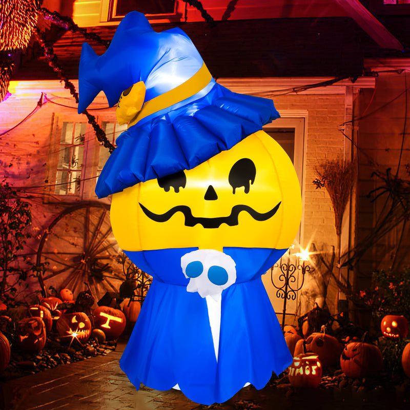 CYNDIE 5ft Halloween Decorations Outdoor Inflatable Mr.Pumpkin