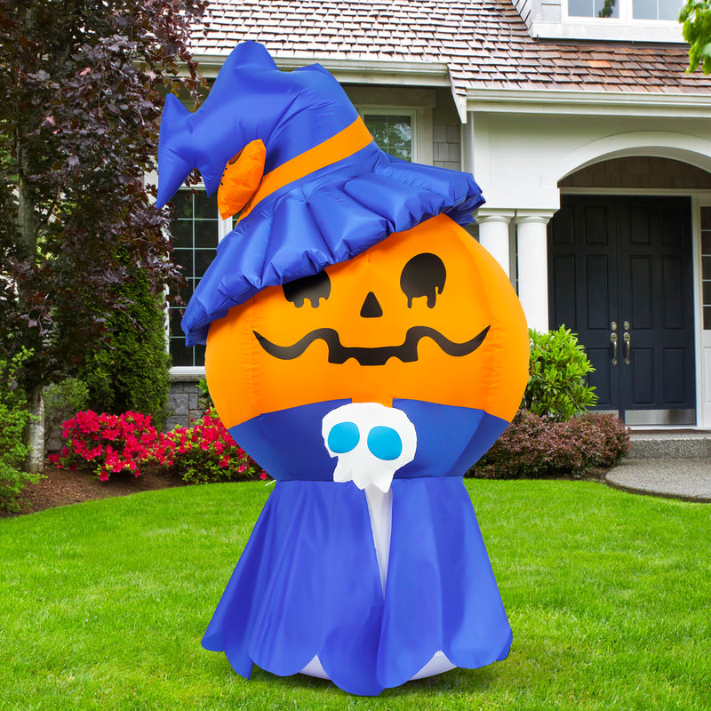 CYNDIE 5ft Halloween Decorations Outdoor Inflatable Mr.Pumpkin