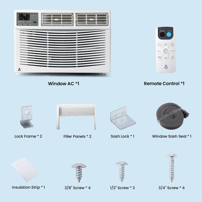 WHIZMAX 8000BTU Air Conditioner Turbo Fast Cooling AC Unit