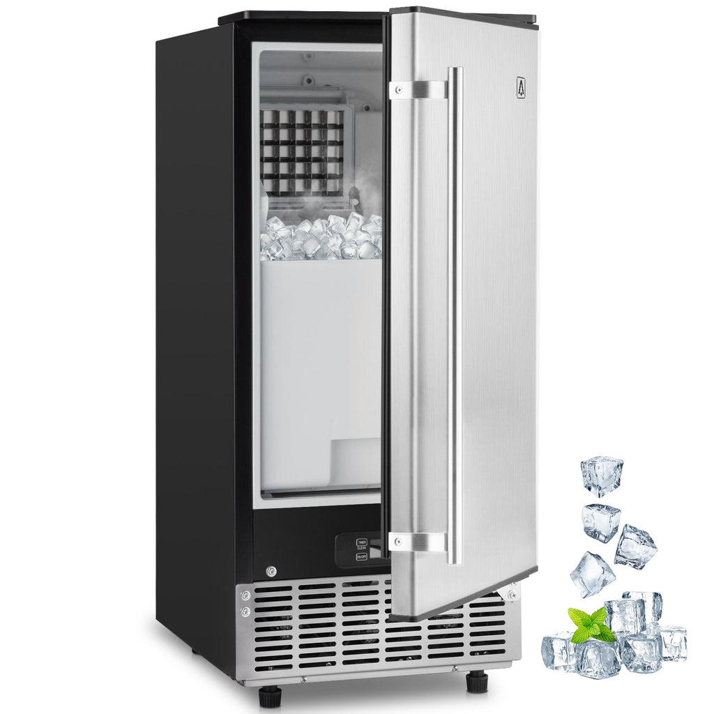 Nugget Ice Maker Countertop, Zstar Ice Machine 33lbs/24H, Ice Machine Portable with Ice Scoop and Basket, Self-Cleaning, Fast Ice Making in 8 Mins