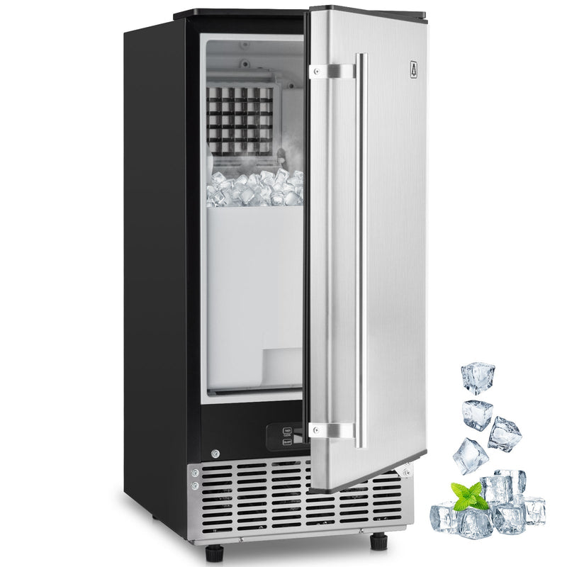 WHIZMAX 85Lbs Commercial Ice Maker Machine Stainless Steel Undercounter Freestanding Ice Maker
