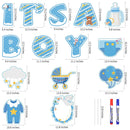 GAOMON 14PCS Its a Boy Baby Shower Yard Sign with Stakes Waterproof Gender Reveal Yard Sign