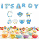 GAOMON 14PCS Its a Boy Baby Shower Yard Sign with Stakes Waterproof Gender Reveal Yard Sign