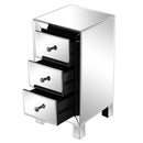 GAOMON Modern Mirrored Night Stands with 3 Drawers Bedside Table End Table